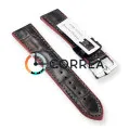 Ремешок кожаный коричневый c красным каучуковым подкладом Innovate RLR-001brr - 3