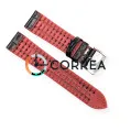 Ремешок кожаный коричневый c красным каучуковым подкладом Innovate RLR-001brr - 4