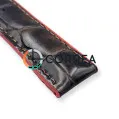 Ремешок кожаный коричневый c красным каучуковым подкладом Innovate RLR-001brr - 2