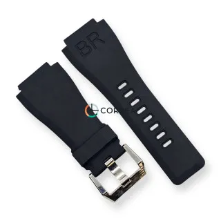 Каучуковый pемешок для часов Bell & Ross черный RKBR-101