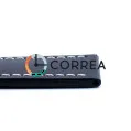 Ремешок для спортивных часов из кожи черный Romiks RRB-012 - 5