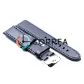 Ремешок для спортивных часов из кожи черный Romiks RRB-013 - 4