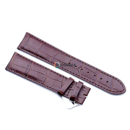 Ремінець шкіряний для годинника Cartier коричневий RC-001br - 6