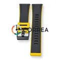 Каучуковий ремінець для годинника Casio GA-2000 PRG-600 чорний з жовтим RKCA-523 - 3