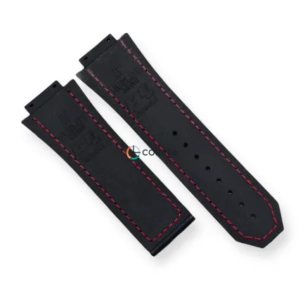 Каучуковый ремешок для мужских часов Hublot King Power F1 черный RKH-108r - 7