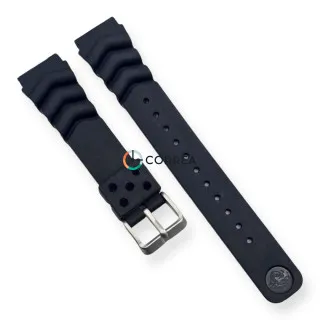 Каучуковый ремешок для часов Seiko Prospex SKX007 черный RKSE-101