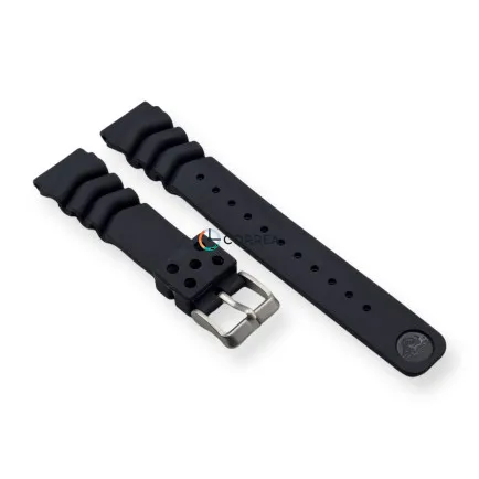 Каучуковый ремешок для часов Seiko Prospex SKX007 черный RKSE-101 - 8