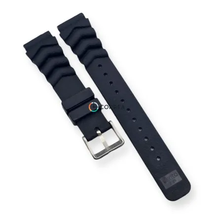 Каучуковый ремешок для часов Seiko Prospex SKX007 черный RKSE-101 - 9