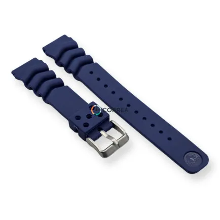 Каучуковый ремешок для часов Seiko Prospex SKX007 синий RKSE-101 - 8