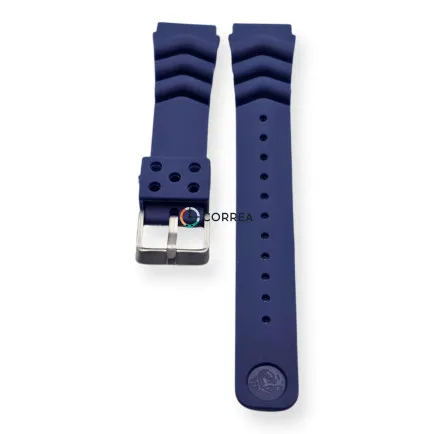 Каучуковый ремешок для часов Seiko Prospex SKX007 синий RKSE-101 - 7