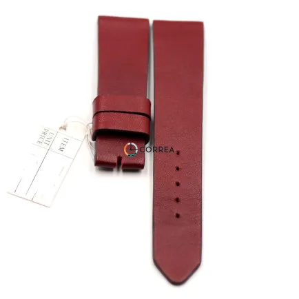 Ремешок из кожи теленка бордовый Correa RMCO-010 - 10