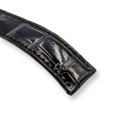 Ремешок из кожи аллигатора черный для часов Omega RMOM-001 - 7