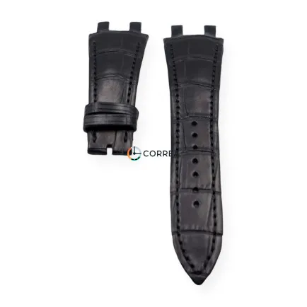 Ремешок из кожи аллигатора черный Ulysse Nardin El Toro RMUN-004 - 10