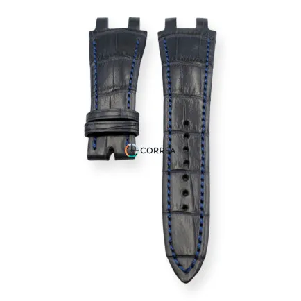 Ремешок из кожи аллигатора синий Ulysse Nardin El Toro RMUN-004 - 8
