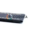 Ремешок для спортивных часов из кожи черный Romiks RRB-001 - 4