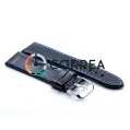 Ремешок для спортивных часов из кожи черный Romiks RRB-002 - 5