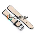 Ремешок для спортивных часов из кожи черный Romiks RRB-009 - 5