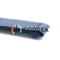 Ремешок для спортивных часов из кожи черный Romiks RRB-010 - 3
