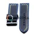 Ремешок для спортивных часов из кожи черный Romiks RRB-011 - 3
