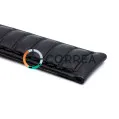 Ремешок для спортивных часов из кожи черный Romiks RRB-025 - 2