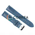 Ремешок для спортивных часов из кожи синий Romiks LBV-98241 (RRC-001) - 1