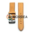 Ремешок для спортивных часов из кожи коричневый Romiks LBV-98220 (RRK-022) - 2