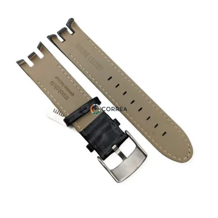 Ремінець шкіряний для годинників Swatch Irony Retrograde чорний RS-002 - 10