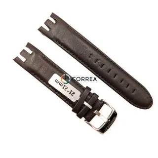 Ремінець шкіряний для годинників Swatch Irony Retrograde коричневий RS-002
