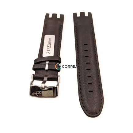 Ремінець шкіряний для годинників Swatch Irony Retrograde коричневий RS-002 - 9