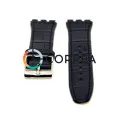 Ремінець шкіряний для годинника Swatch чорний RS-006 - 5