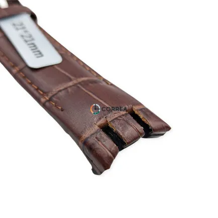 Ремінець шкіряний для годинника Swatch Cold Hour коричневий RS-007 - 7