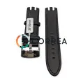 Ремінець шкіряний для годинників Swatch Irony New Big чорний RS-008 - 3