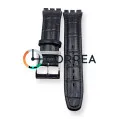 Ремешок кожаный для часов Swatch черный RS-101 - 5