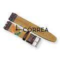 Ремешок кожаный для часов Swatch коричневый RS-101 - 3