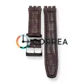 Ремешок кожаный для часов Swatch коричневый RS-101 - 5