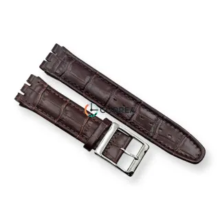 Ремешок кожаный для часов Swatch коричневый RS-101