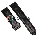 Ремінець шкіряний для годинника Tissot чорний RT-008 - 1