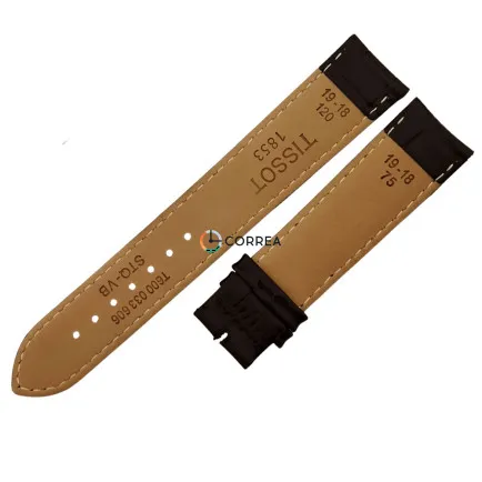 Ремешок кожаный для часов Tissot T085.407 черный T600033606 - 8