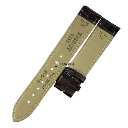 Ремешок кожаный для часов Tissot T085.407 коричневый T600033607 - 10