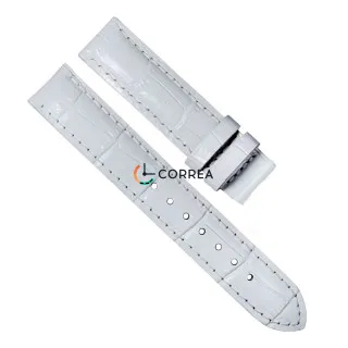 Ремешок кожаный для часов Tissot T050.207 T050.217 белый T610029084