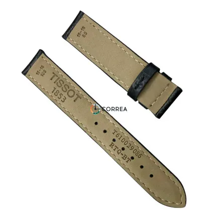 Ремешок кожаный для часов Tissot T050.207 T050.217 черный T610029086 - 8