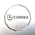 Скло сапфірове лінза багатогранне для годинника Corum Admiral's Cup ⇔ 1,4 мм 33,8х33,8 SSC-001 - 2