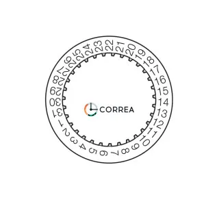 Диск календаря 9235 для механизма Omega 1380 (ETA-ESA 956.032) белый