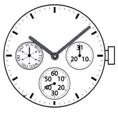 Кварцевый механизм для наручных часов Seiko VD75