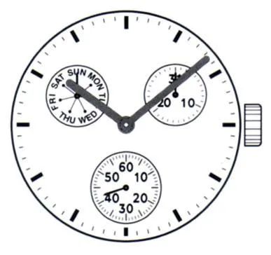 Кварцевый механизм для наручных часов Seiko VD76